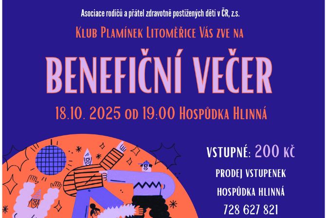 Benefiční večer klubu Plamínek